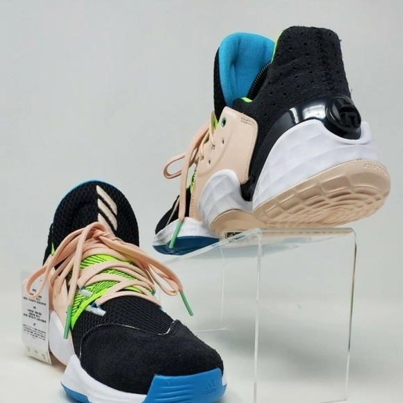 Adidas Harden VOL. 4 GCA FY0874 Black Coral Pink Signal Green Men's Size 7.5 New - Picture 4 of 11